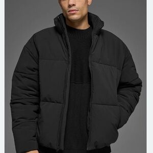 ALO Yoga Men’s Stretch Woven Street Black Puffer Coat